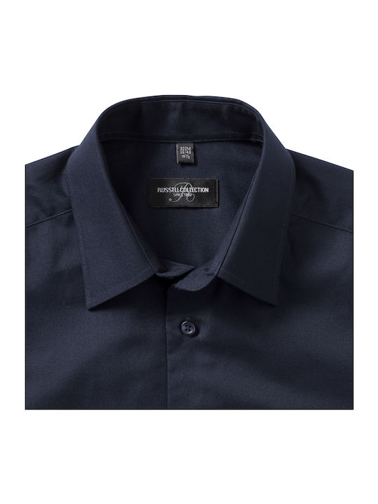 Men's Long Sleeve Shirt in Regular Fit Navy Blue