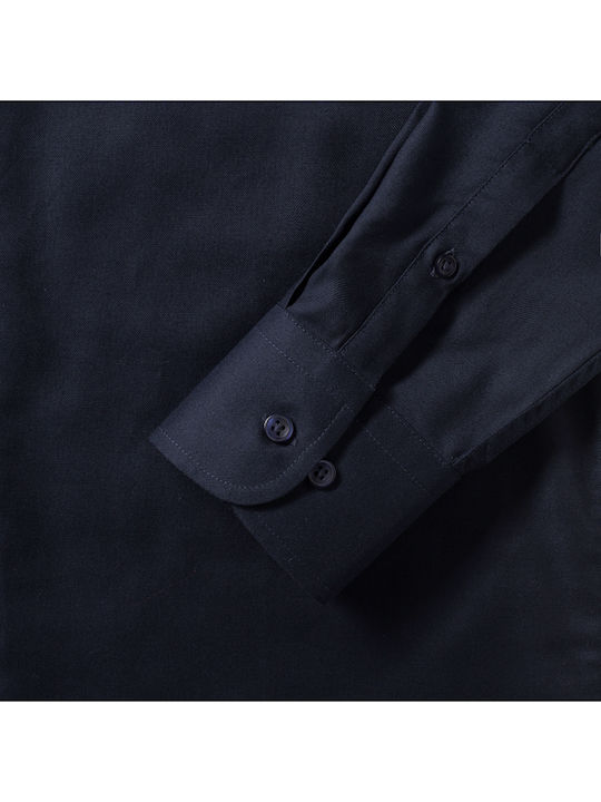 Men's Long Sleeve Shirt in Regular Fit Navy Blue