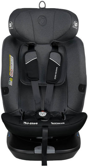 Bebe Stars Supreme Baby Car Seat i-Size with Isofix Steel Grey