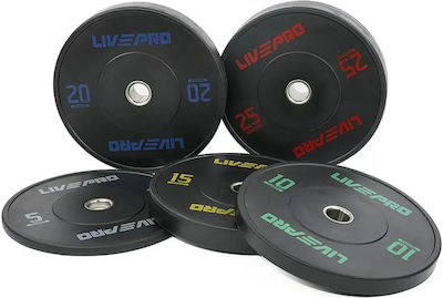 Live Pro Set of Plates Olympic Type Rubber 1 x 5kg Φ50mm