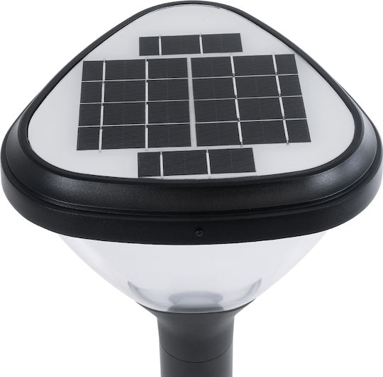 GloboStar Σετ 4 Ηλιακά Φωτιστικά Δαπέδου Φανάρια 10W 180lm Ψυχρό Λευκό 6000K με Φωτοκύτταρο IP65 26x26x60εκ.