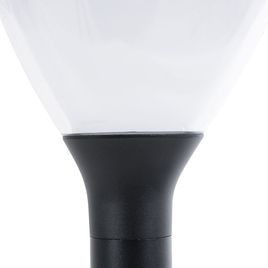 GloboStar Σετ 4 Ηλιακά Φωτιστικά Δαπέδου Φανάρια 10W 180lm Ψυχρό Λευκό 6000K με Φωτοκύτταρο IP65 26x26x60εκ.