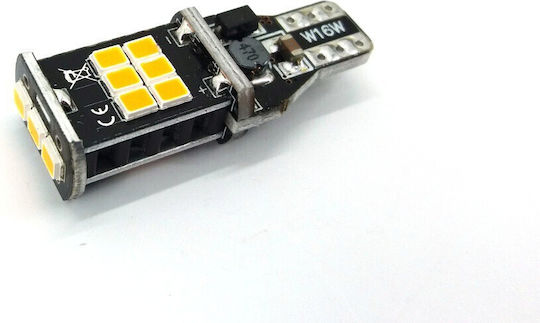 Lămpi Autoturismului T15 / W16W Canbus LED Portocaliu 12V 12W 1buc