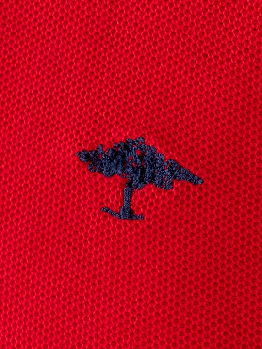 Fynch Hatton Herren Kurzarmshirt Polo RED