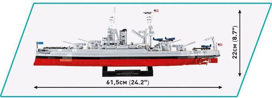 Cobi Building Blocks Pennsylvania - Class Battleship 2in1 Executive Edition for 10 Plus Years 2088 Pieces