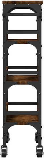 vidaXL vidaXL Lebensmittelregal Hölzernes 3 Ebenen Braun 53x20x76cm