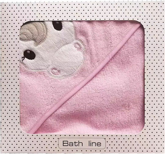 Das Home Baby-Badetuch mit Kapuze Rosa 80x80cm