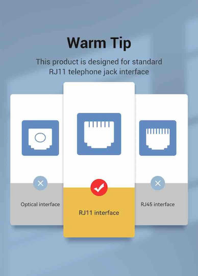 Vention Плоски Телефонен кабел RJ11 6P4C 3м Бял (IQBWI)