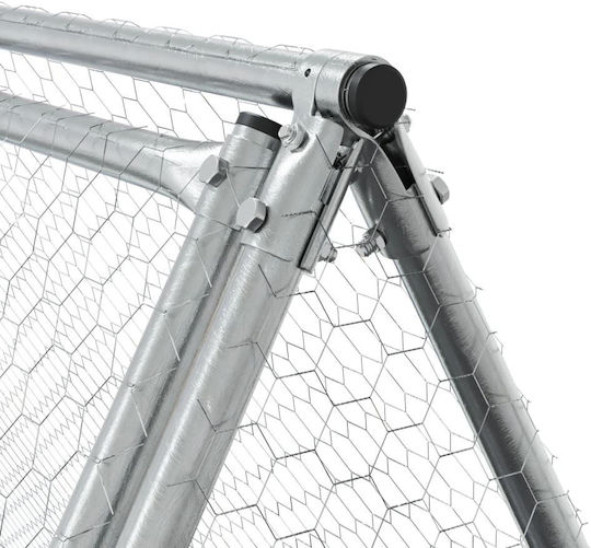 vidaXL 3281530 Клетка за зайци от Галванизирана Стомана 200брx105брx91брсм.