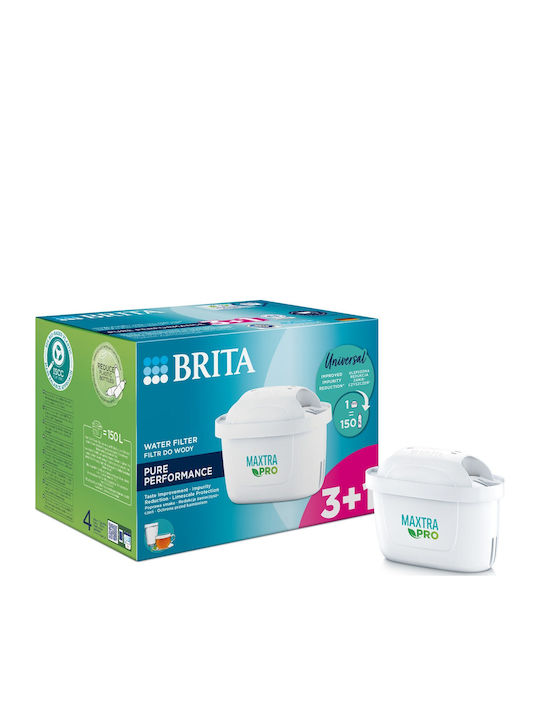 Brita Water Filter Replacement for Pitcher Maxtra Pro Pure 4pcs