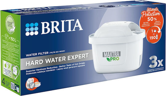 Brita Water Filter Replacement for Pitcher Maxtra Pro Hard 3pcs