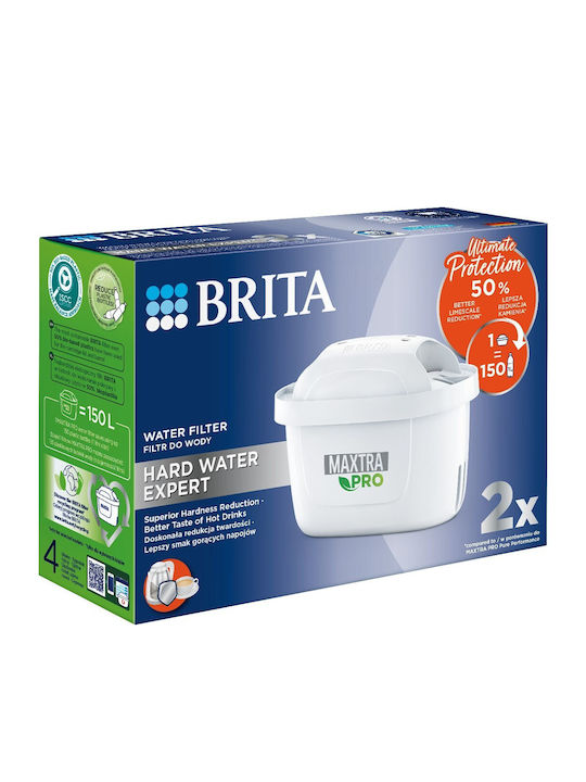 Brita Water Filter Replacement for Pitcher Maxtra Pro Hard 2pcs