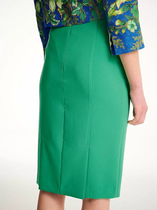 Pencil High-waisted Midi Skirt Green