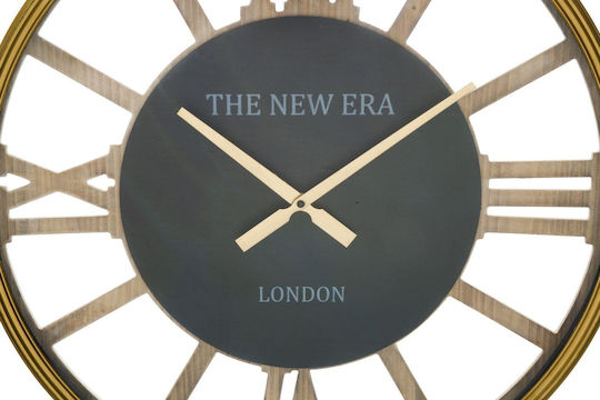 Mauro F Wall Clock Metallic Gold 60x6.5cm