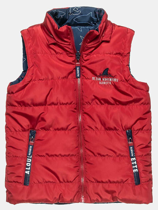 Kids' Casual Jacket Double Sided with Lining & Hood Red