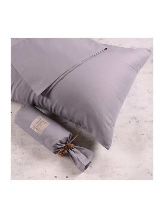 Melinen Sheet for Single Bed 170x270cm. Urban Line Light Grey