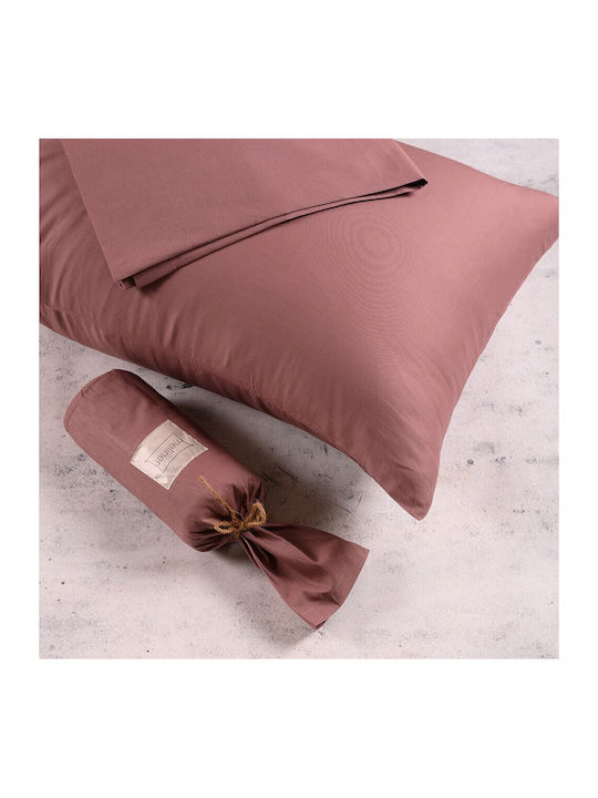 Melinen Σεντόνι Υπέρδιπλο 245x270εκ. Urban Line Rose/Brown