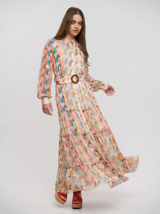 Ble Resort Collection Maxi Βραδινό Φόρεμα Πολύχρωμο