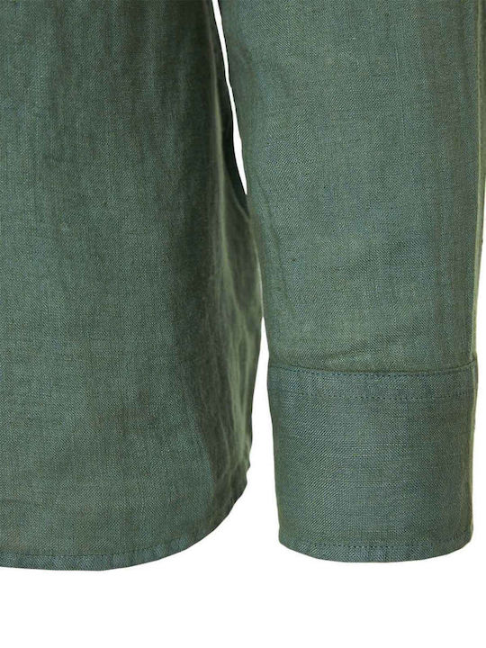 Langärmlig Leinen Hemd Light Khaki