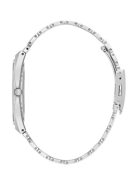 Beverly Hills Polo Club Watch Battery with Silver Metal Bracelet