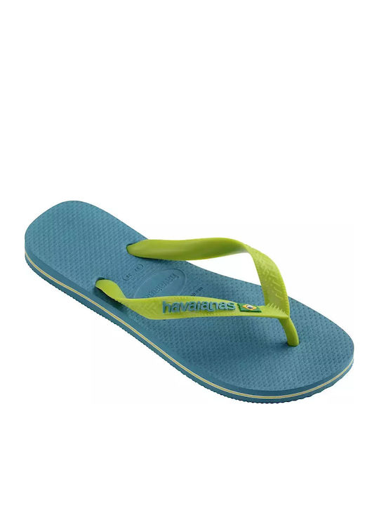 Brasil Logo Men's Flip Flops Green