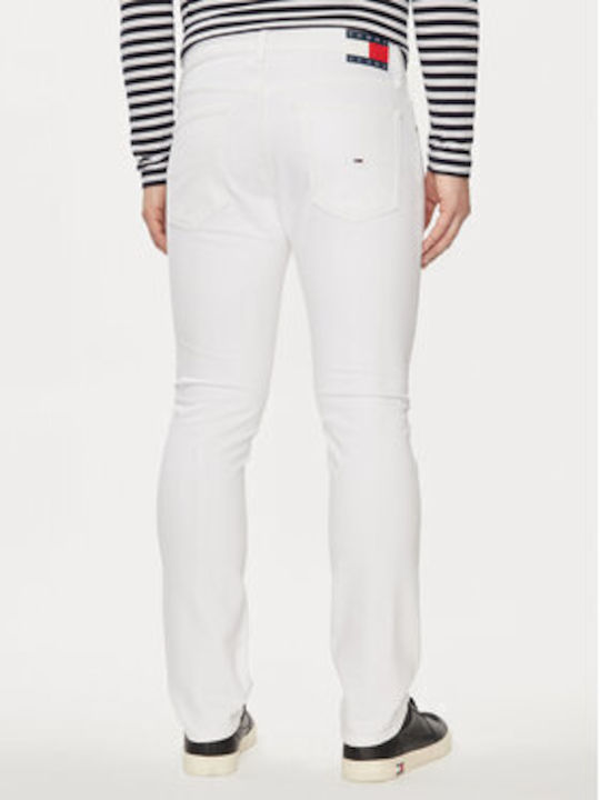 Tommy Hilfiger Ανδρικό Παντελόνι Τζιν σε Slim Εφαρμογή Λευκό