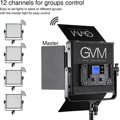 GVM-672S-B2L Foto- und Videobeleuchtungsset 1 Leuchte 40W 3200 - 5600K Mit Stativ