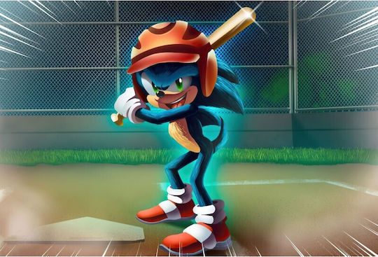 Sonic Hedgehog Baseball Poster 61x90cm Poster490