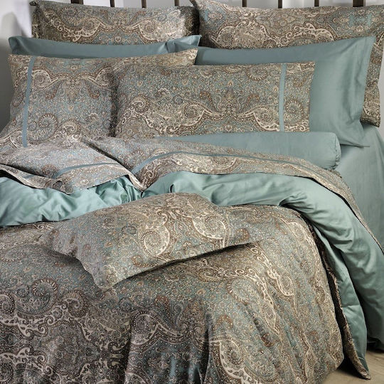 Down Town Home Sheet Sets Single 175x255cm. 833 Bombay Petrol 3pcs
