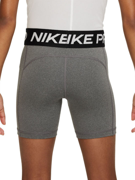 Nike Pro Dri-fit 5" Girl's Shorts Carbon Heather White