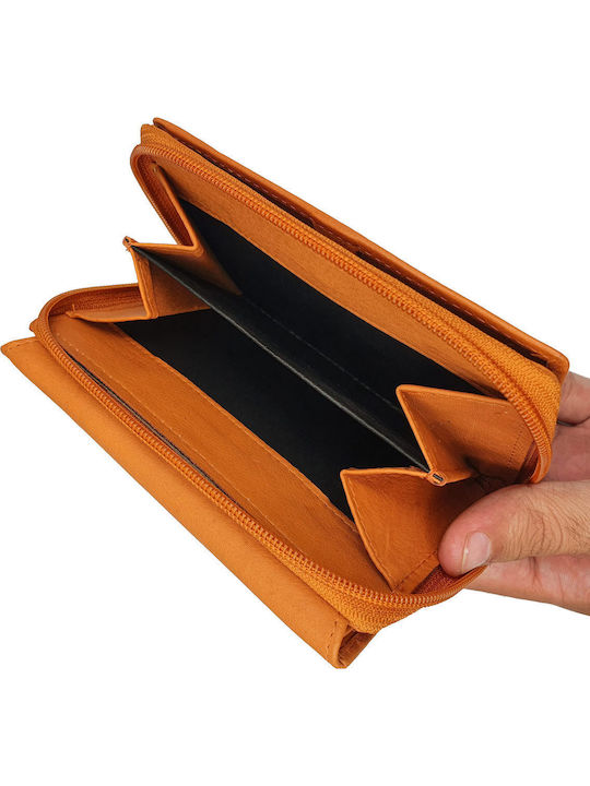Klein Leder Damen Geldbörse Klassisch Orange