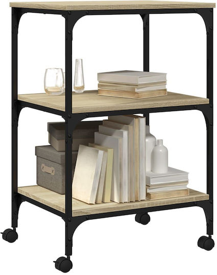 Printer Stand 3 Levels Sonoma Oak 50x41x75 H Hevox Wood Brown