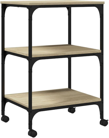 Printer Stand 3 Levels Sonoma Oak 50x41x75 H Hevox Wood Brown
