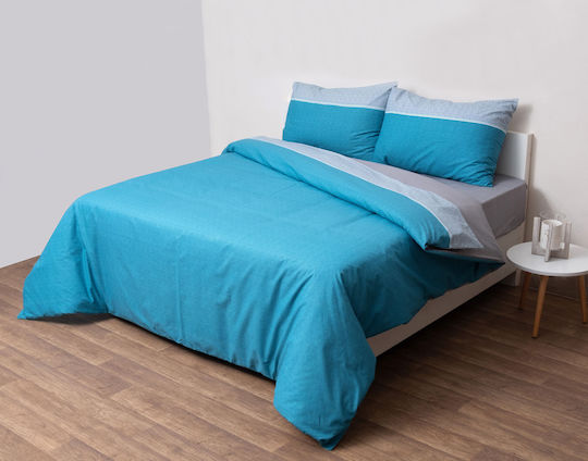 Anna Riska Sheet Sets Single with Elastic 100x200+25cm. Premium 5010 Petrol Blue 3pcs