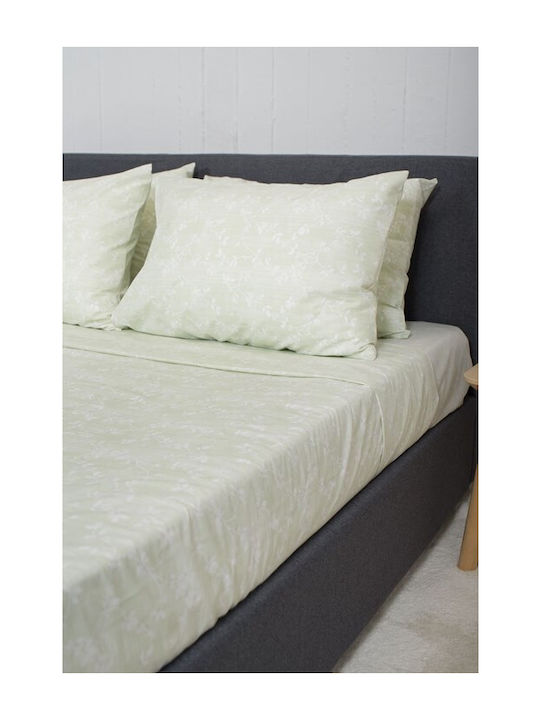 Βιοκαρπέτ Home Σετ Σεντόνια Υπέρδιπλα 240x260εκ. Mint (4τμχ)