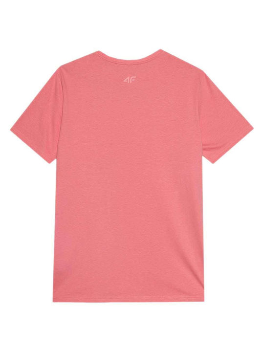 4F Herren T-Shirt Kurzarm Rosa