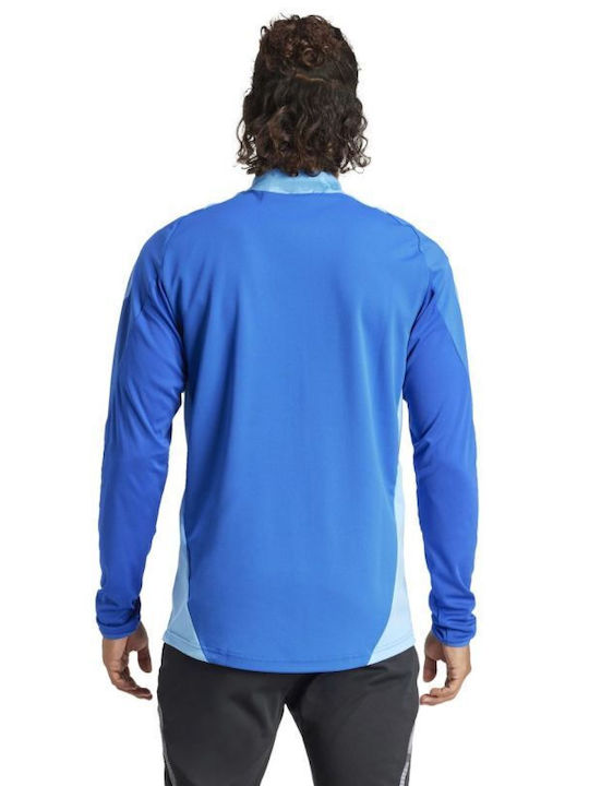 Adidas Herren Shirt Ausschnitt mit Reißverschluss Blau