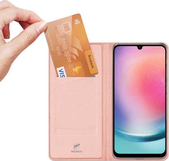 Dux Ducis Skin Pro Umschlag Rückseite Leder Rosa (Samsung Galaxy A25 5G)