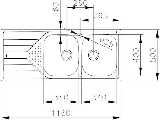 Teka Universe 80 T-XP 2B 1D Ένθετος Νεροχύτης Inox Σατινέ Μ79xΠ50cm Ασημί