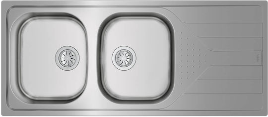 Teka Universe 80 T-XP 2B 1D Ένθετος Νεροχύτης Inox Σατινέ Μ79xΠ50cm Ασημί