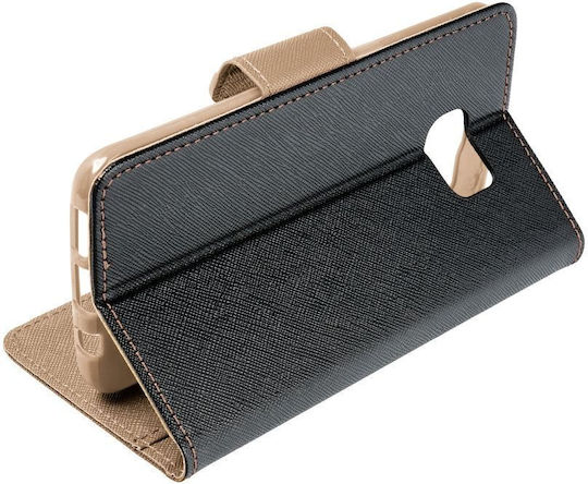 Fancy Brieftasche Leder Schwarz (Samsung S24 Ultra)