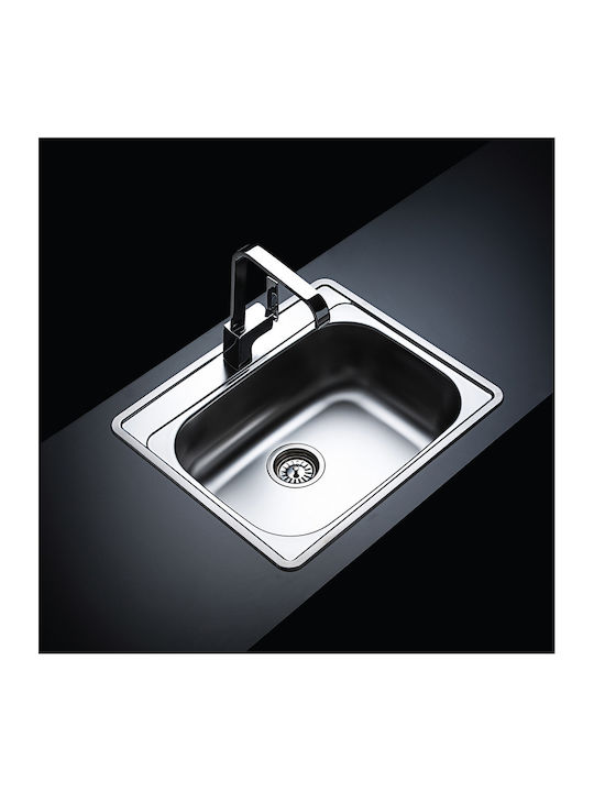Fortinox Valley 25060 107-25060-112 Drop-In Chiuvetă Inox Texturat L60xW50cm Argintiu