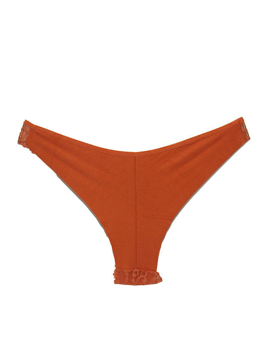 Women's Brazil with Lace Orange