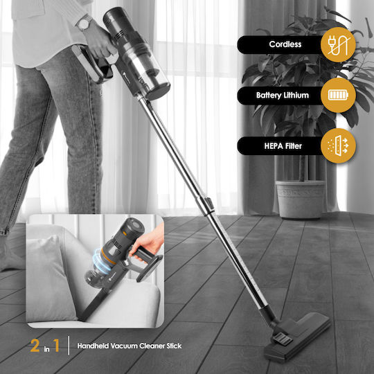 HomeVero Прахосмукачка 2 в 1 Stick & Ръчна Черна HV-CVC2200
