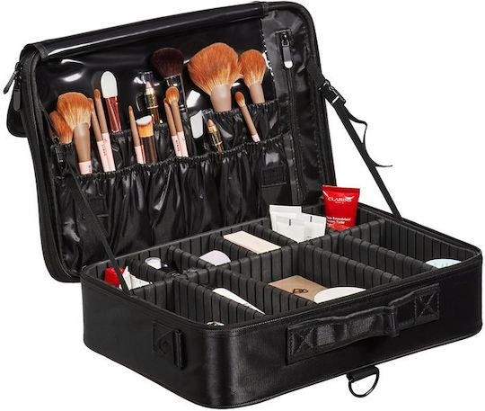 Vevor Metallic Cosmetic Case Black H12.5xW46xD30cm