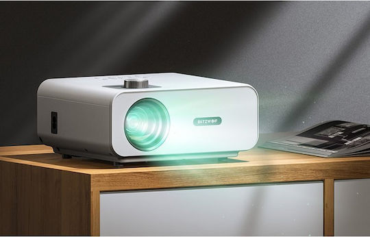 BlitzWolf BW-V5 3D Projector LCD Full HD Λάμπας LED με Ενσωματωμένα Ηχεία