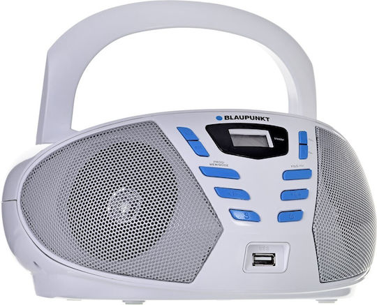 Blaupunkt Boombox BB7 Φορητό Ηχοσύστημα με CD / MP3 / USB / Ραδιόφωνο Λευκό