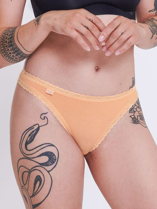 24/7 Weekend H Βαμβακερά Femei Brazilia 3Pack cu Dantelă Somone/veraman/ombre