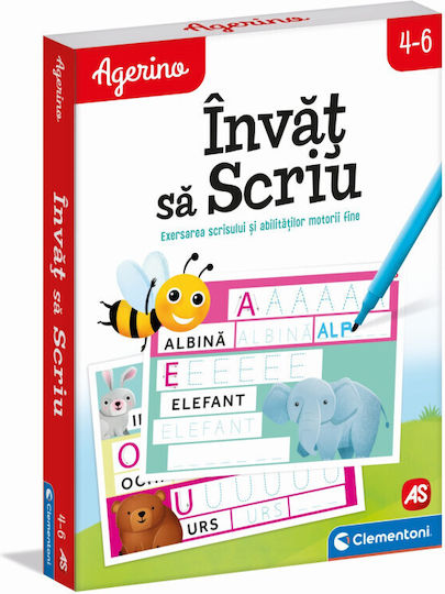 Clementoni Invat Sa Scriu Joc Educațional de Cunoștințe pentru 4+ Ani