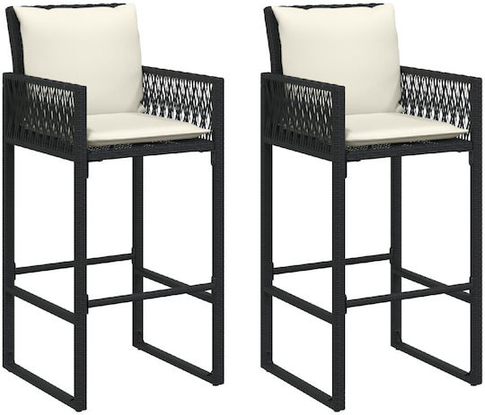 Σκαμπό Μπαρ Rattan 2τμχ 45.5x49x118cm Σκαμπό Μπαρ Rattan 2τμχ 45.5x49x118cm